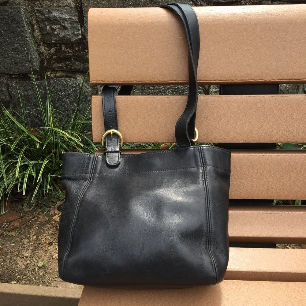 Vintage Coach® Bucket Bag - Black